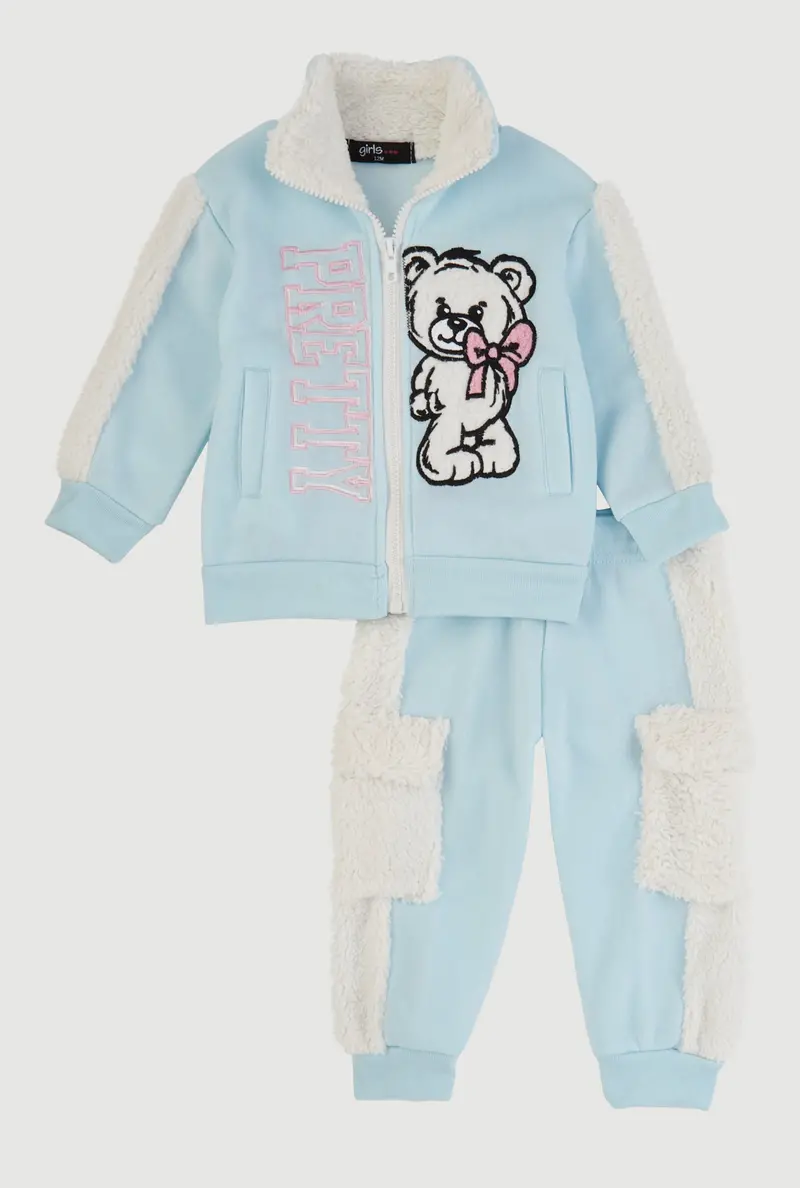Pretty Bear Graphic Sweatshirt & Joggers Set (12–24 Months) 1