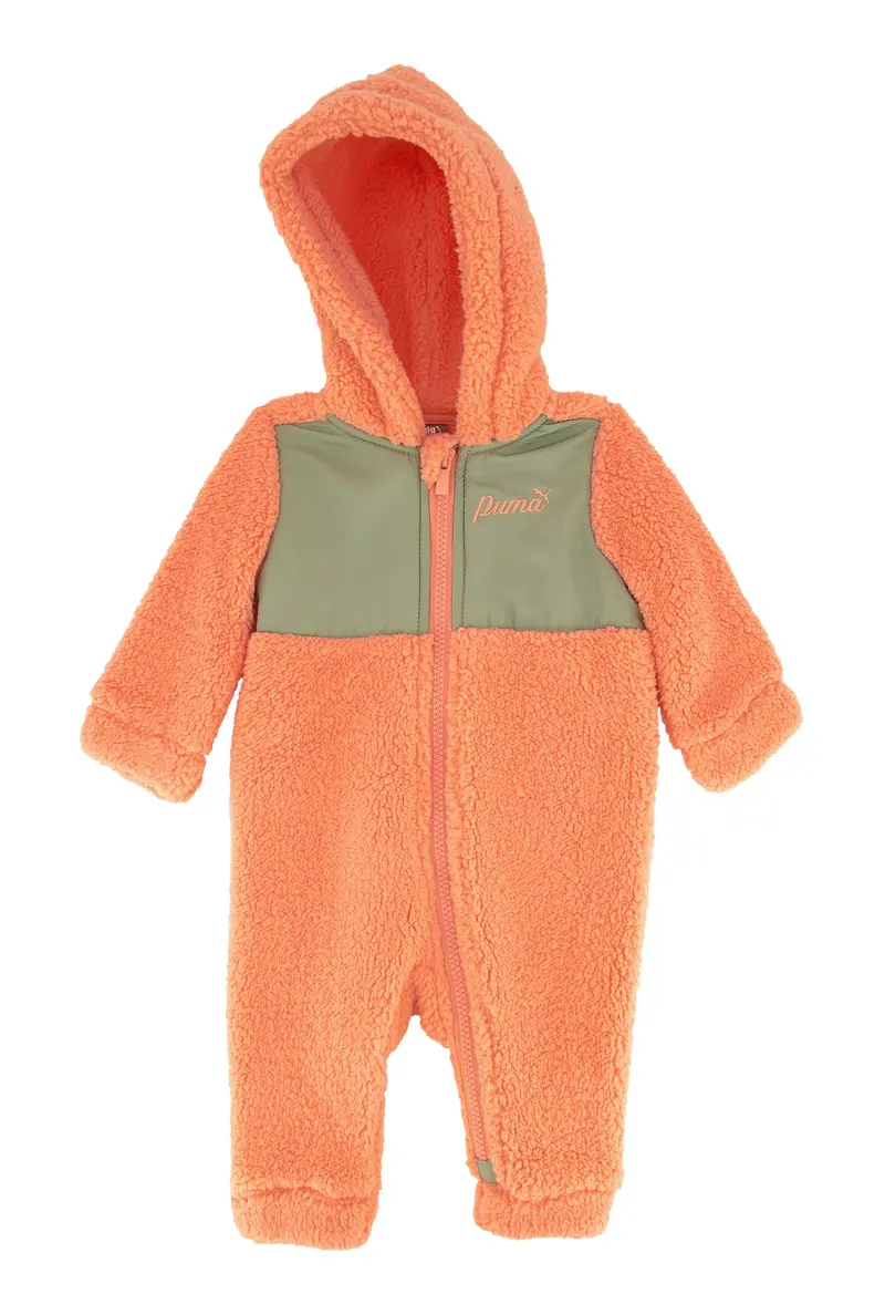 Puma Sherpa Hooded Baby Jumpsuit For Girls (0–9 Months) 1