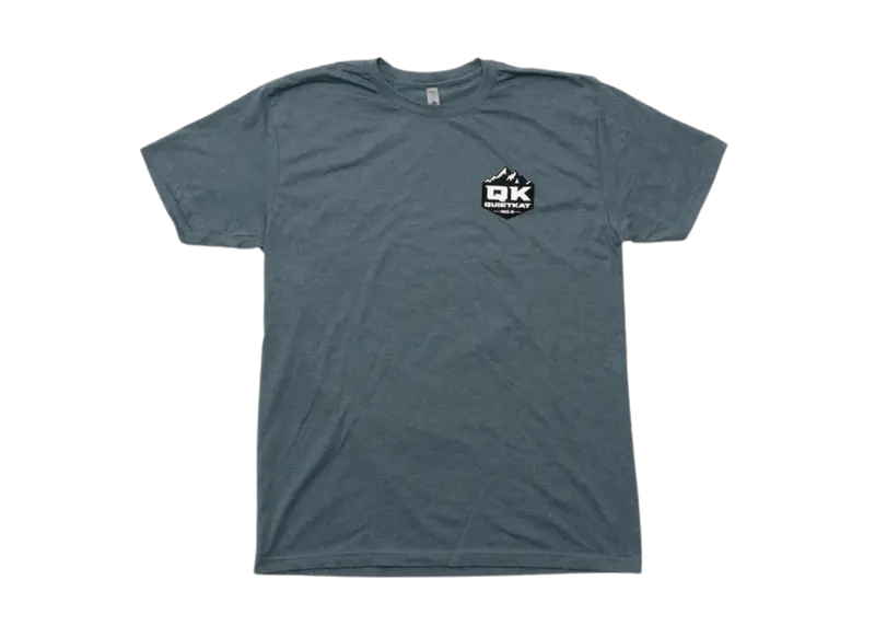 Qk Mountain Logo T-Shirt In Indigo 1