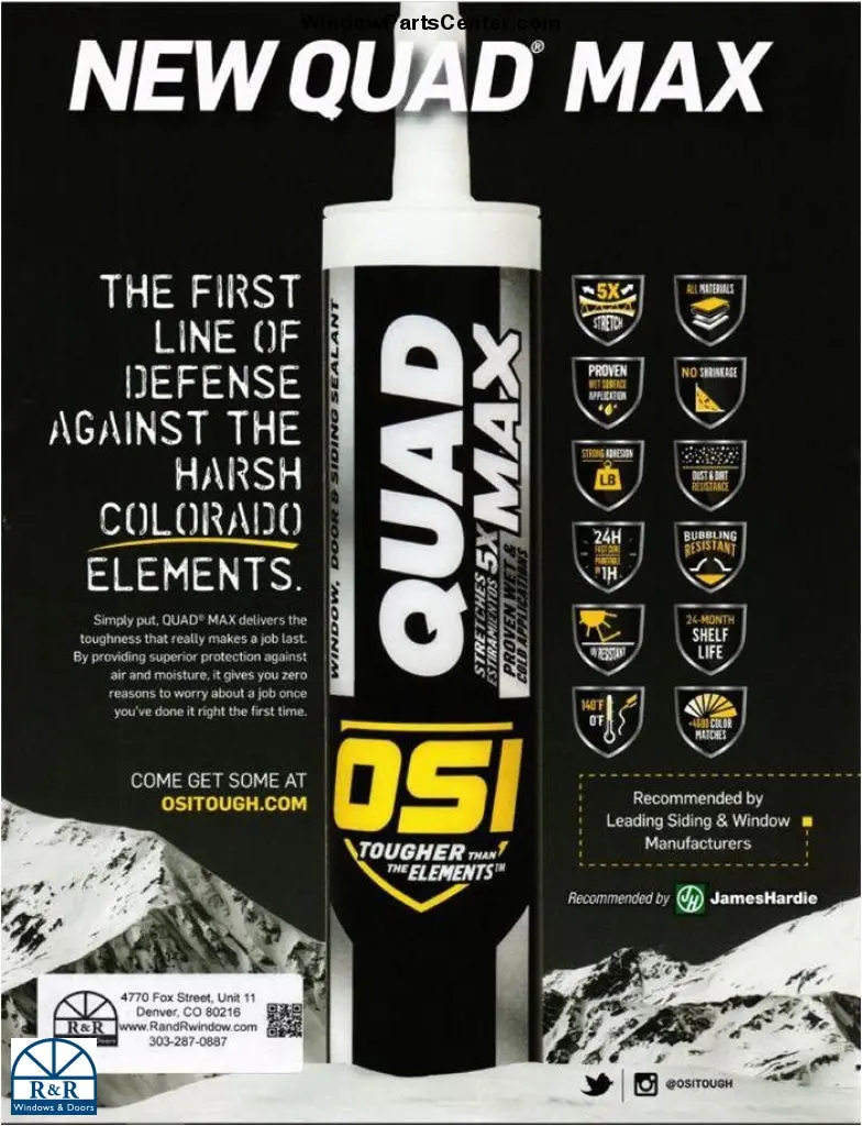Quad Max Multipurpose Sealant By Osi – High-Performance Window And Door Caulk 1