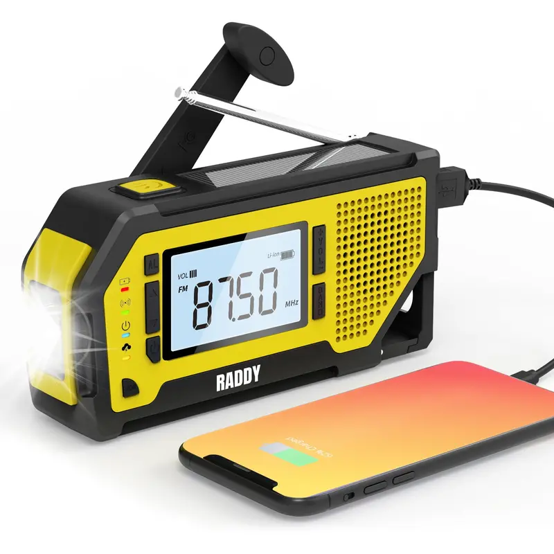 Raddy Nw3 Noaa Weather Alert Radio – Solar + Hand-Crank Power (Discontinued) 1