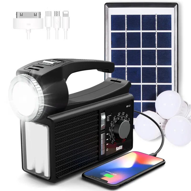 Raddy Rf-L3 Portable Solar Generator With Integrated Radio, Flashlight & Mp3 Player (Discontinued) 1