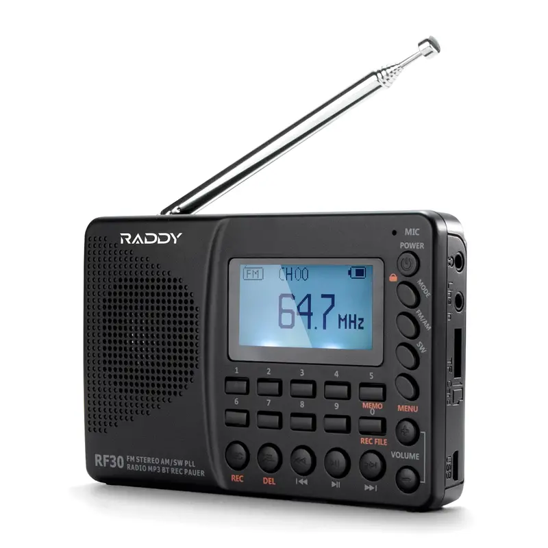 Raddy Rf30 Digital Am/Fm/Sw Radio With Bluetooth & Aux Recording Capability 1