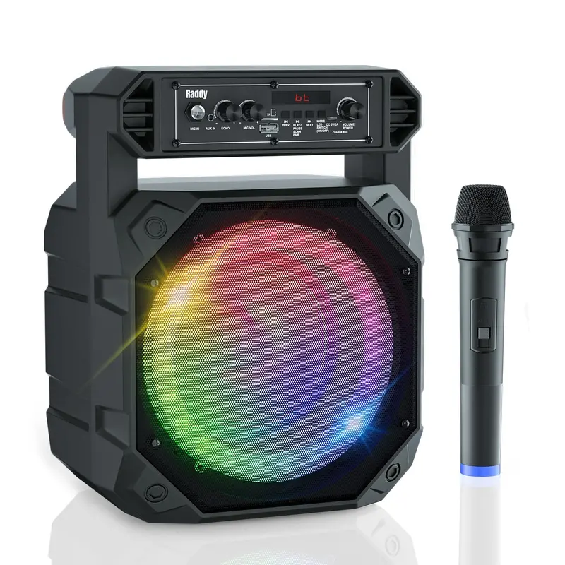 Raddy Rs68 Portable Karaoke System — Rechargeable Bluetooth Speaker With Wireless Mics 1