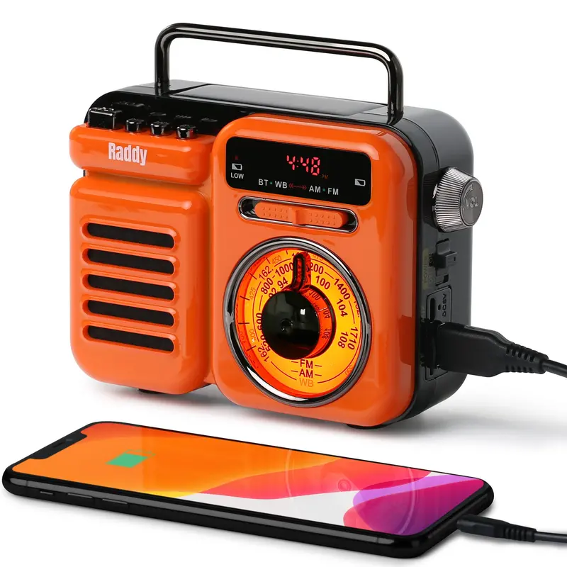 Raddy Rw3 Emergency Am/Fm/Noaa Weather Radio – Hand-Crank & Solar Powered (Discontinued) 1