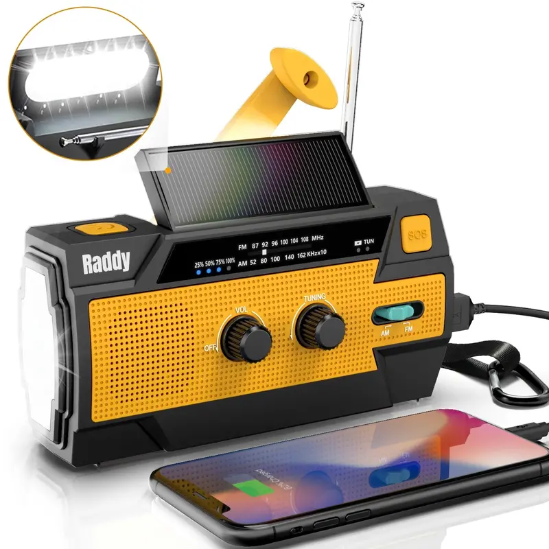 Raddy Sw3 All-In-One Emergency Radio – 5000Mah Solar & Hand-Crank Powered, Fm/Am Reception (Discontinued) 1