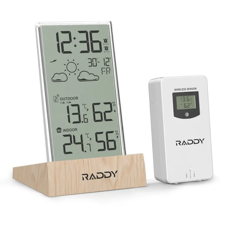 Raddy V5 Compact Lcd Weather Station With Forecast, Battery Operation & Indoor Climate Tracking 1