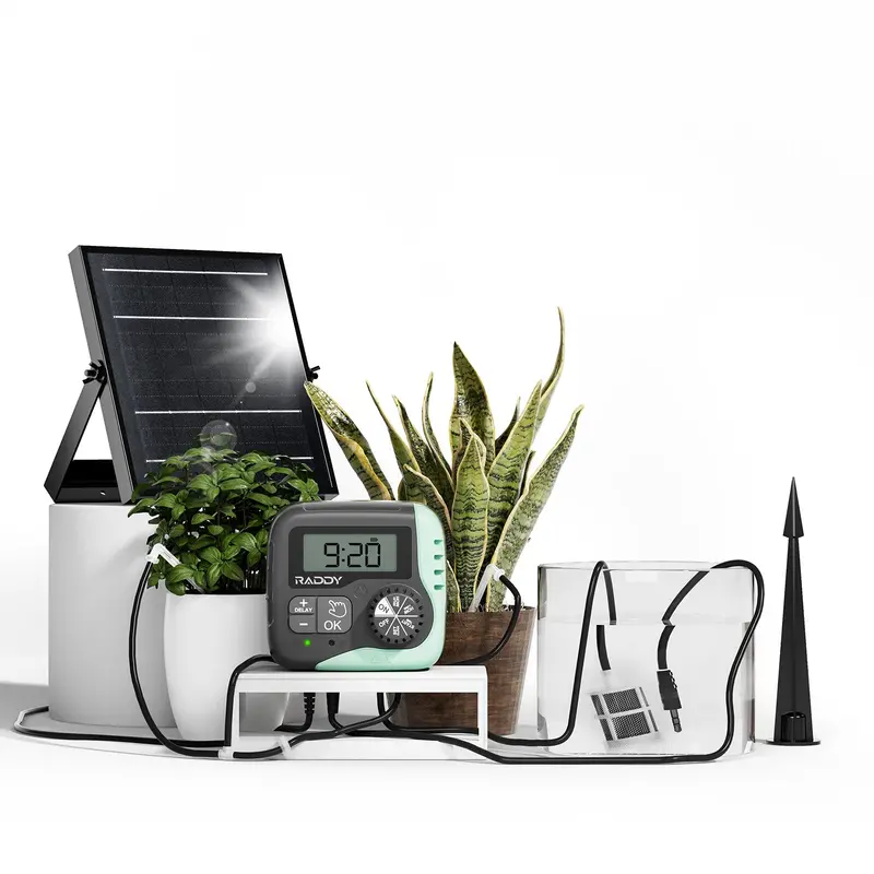Raddy Ws-1 Solar-Powered Drip Irrigation Kit – Automatic Plant Watering System With Dual Power & Timer 1