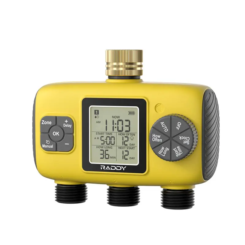 Raddy Ws-8 Multi-Zone Sprinkler Timer With Rain Delay, Large Lcd & Ipx5 Protection 1