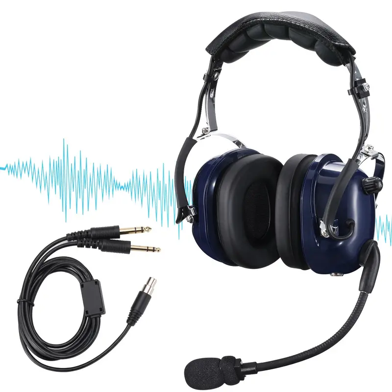 Radioddity Ah200 Aviation Headset – 24Db Noise Reduction, Flexible Mic Boom, Comfort-Adjustable Headband 1