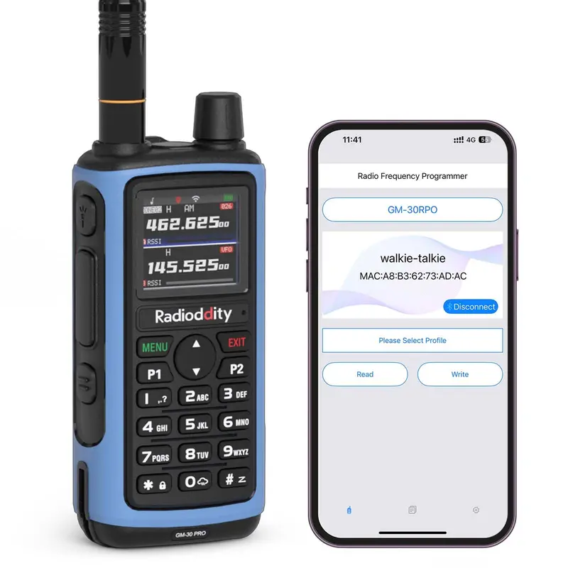 Radioddity Gm-30 Pro Gmrs Radio — 1.77" Tft Screen, 1000 Channels, Wireless App Programming, Uhf/Vhf/Noaa/Fm/Airband Rx & Chirp Support 1