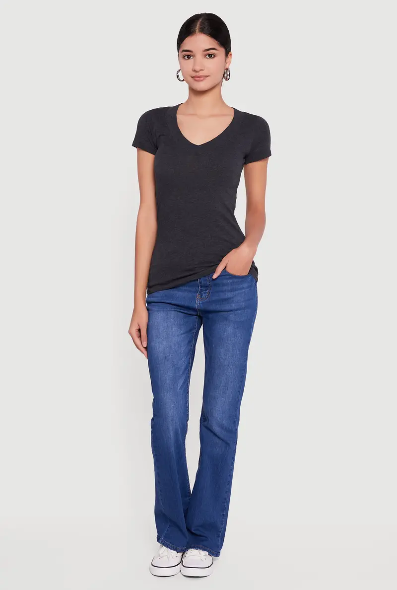 Refined V-Neck Short Sleeve T-Shirt 1