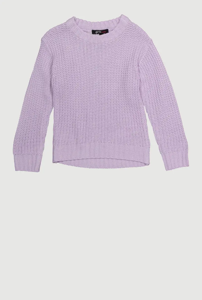 Rib-Knit Pullover Sweater For Toddler Girls 1