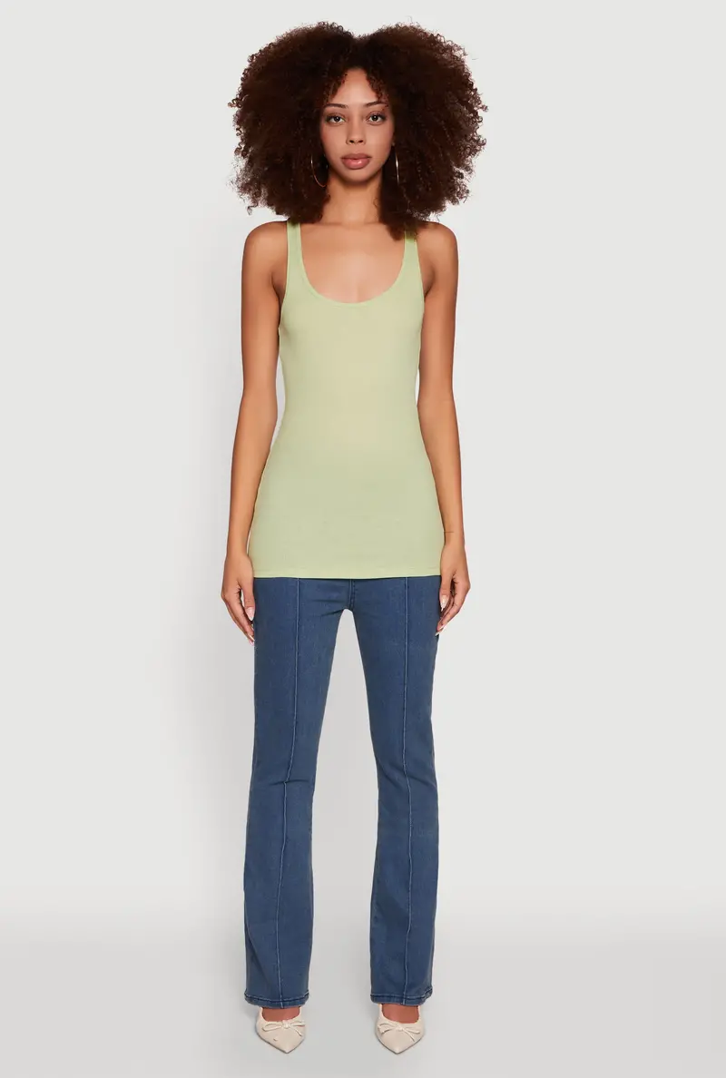 Ribbed Racerback Tank Top 1