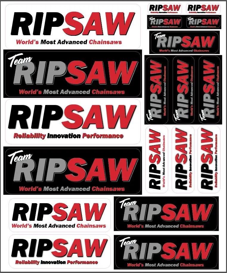 Ripsaw Custom Graphics Kit – Decal Set For Chainsaws & Gear 1