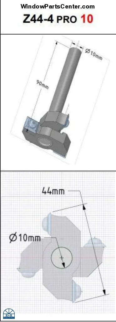 Rocyork Z44-4 Pro Milling Tool – No-Ha Compatible, 10" And 12" Options 1