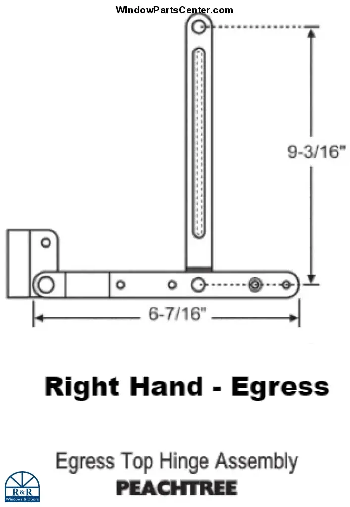 S1097 Peachtree Top Casement Hinge Assembly – Structural Support Component 4