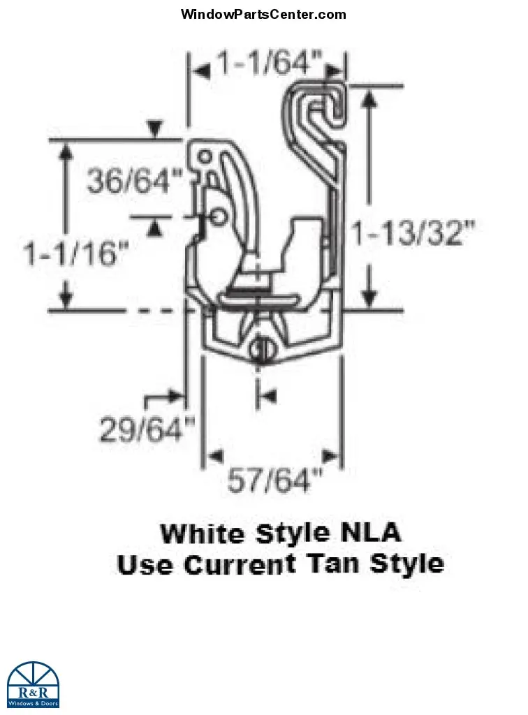 S1118 Double-Hung Jamb Liner Friction Shoe Pair 1