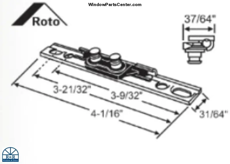 S1127 Roto North America Surface-Mount Awning Window Bracket 1