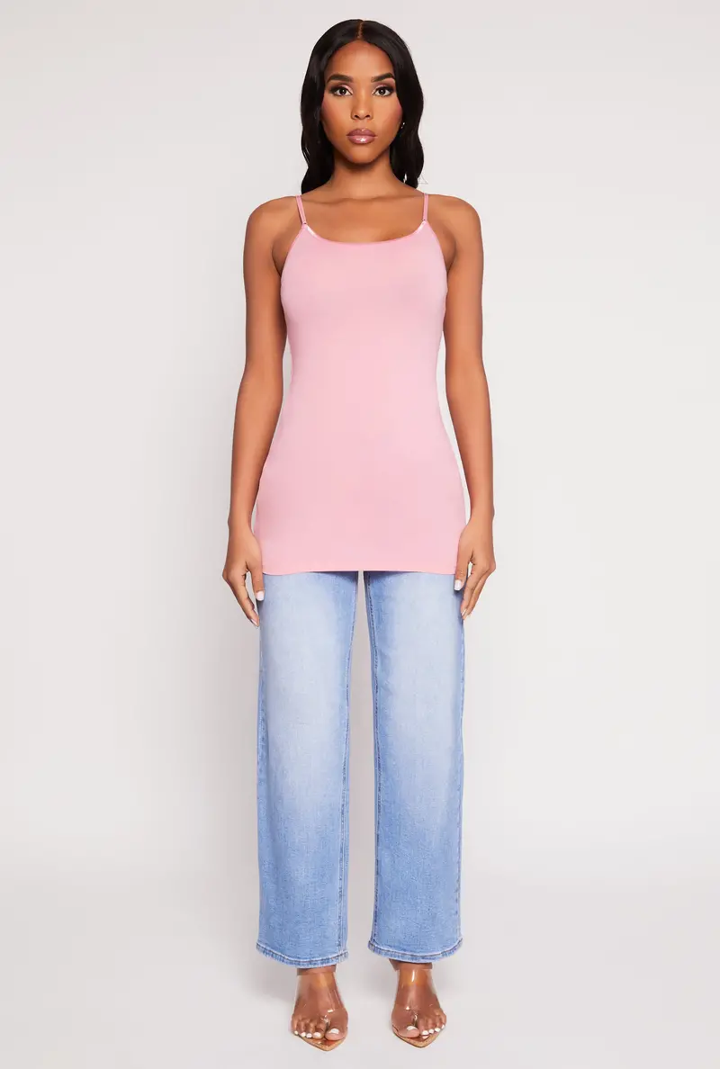 Simple Scoop Neck Sleeveless Camisole Top 1