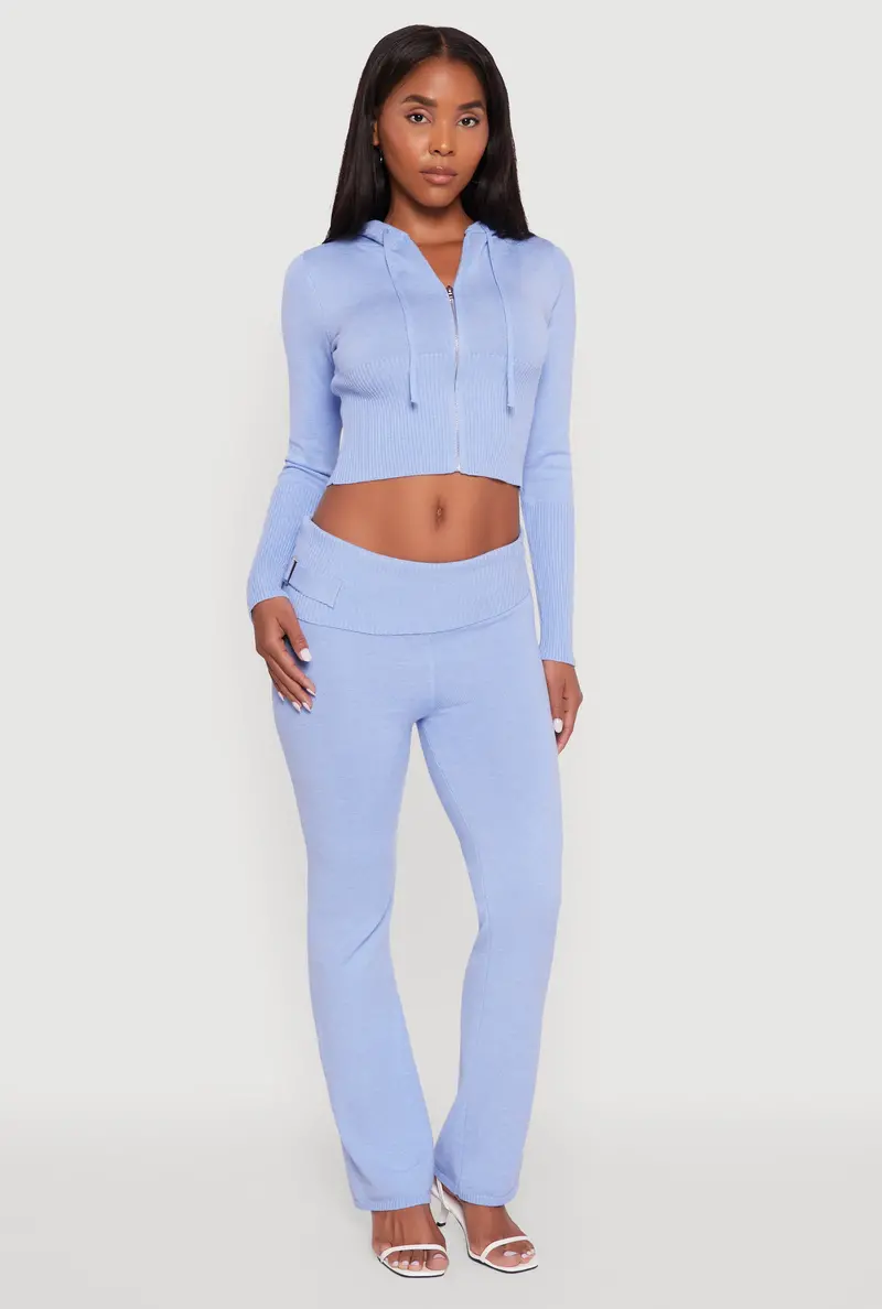 Slim-Fit Pants With Fold-Over Buckle Detail 1