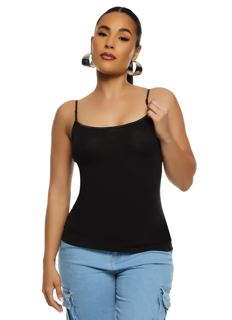 Solid Scoop-Neck Sleeveless Camisole Top 1