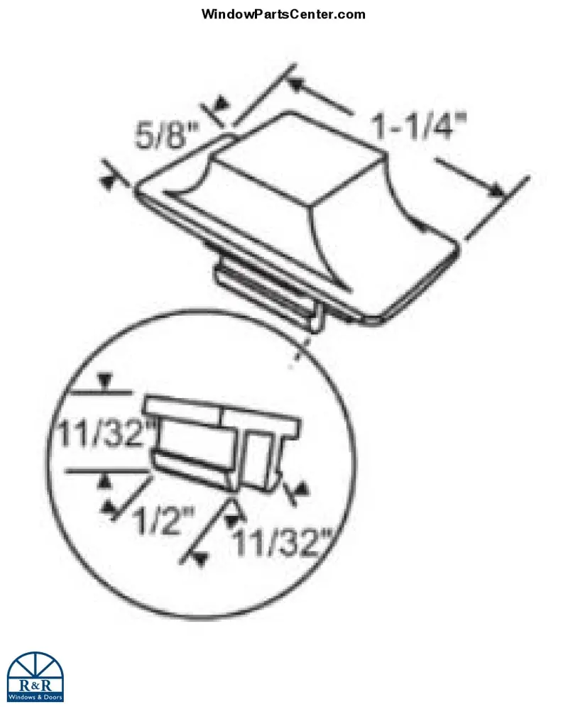 Ss20015 Traco Thumb Button Replacement For Tilt Latches 1