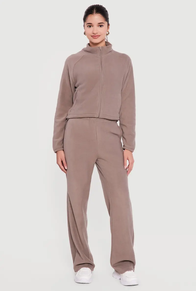 Straight-Leg Sweatpants With High-Rise Waistband 1