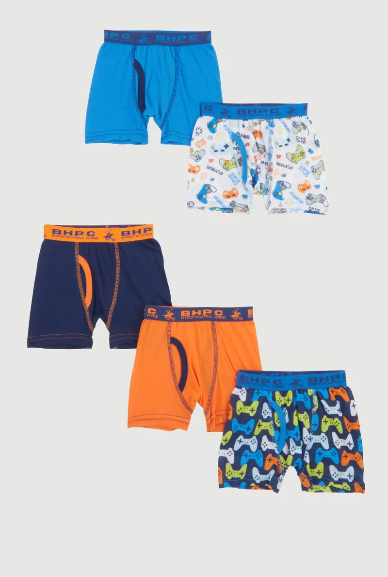 Toddler Boys' Video Game Print Boxer Briefs – 5-Pack Bold Graphics 1