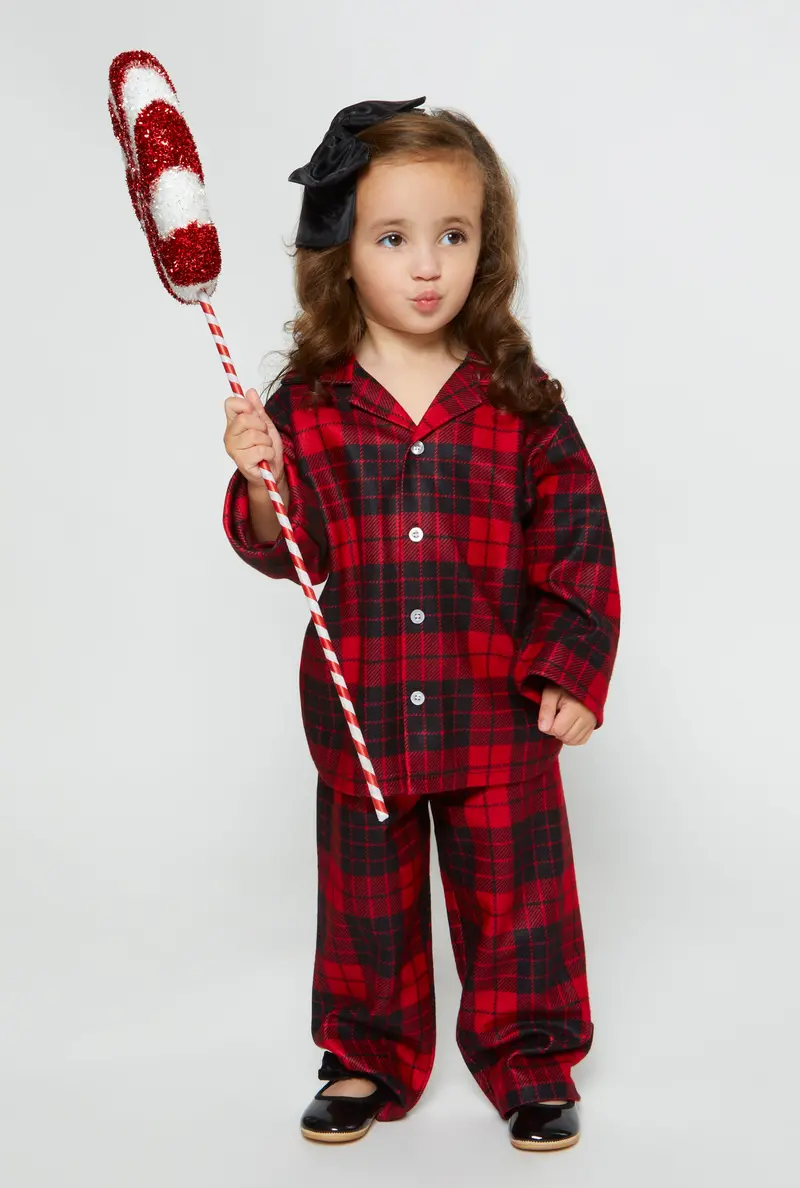 Toddlers’ Unisex Buffalo Plaid Family Pajama Set 1
