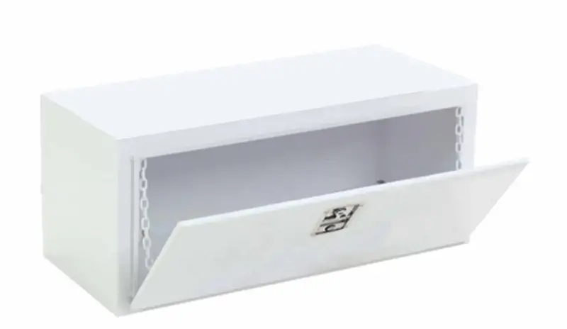 Trailfx 190361S Single-Lid Underbody Storage Box – Gloss White Steel, 36" X 18.75" X 18", 7 Cu. Ft. Capacity 1