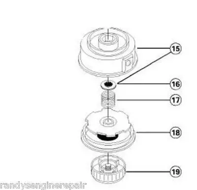 Universal Trimmer Head Assembly For Ryobi, Mtd, Bolens & Yard Machine Models 1