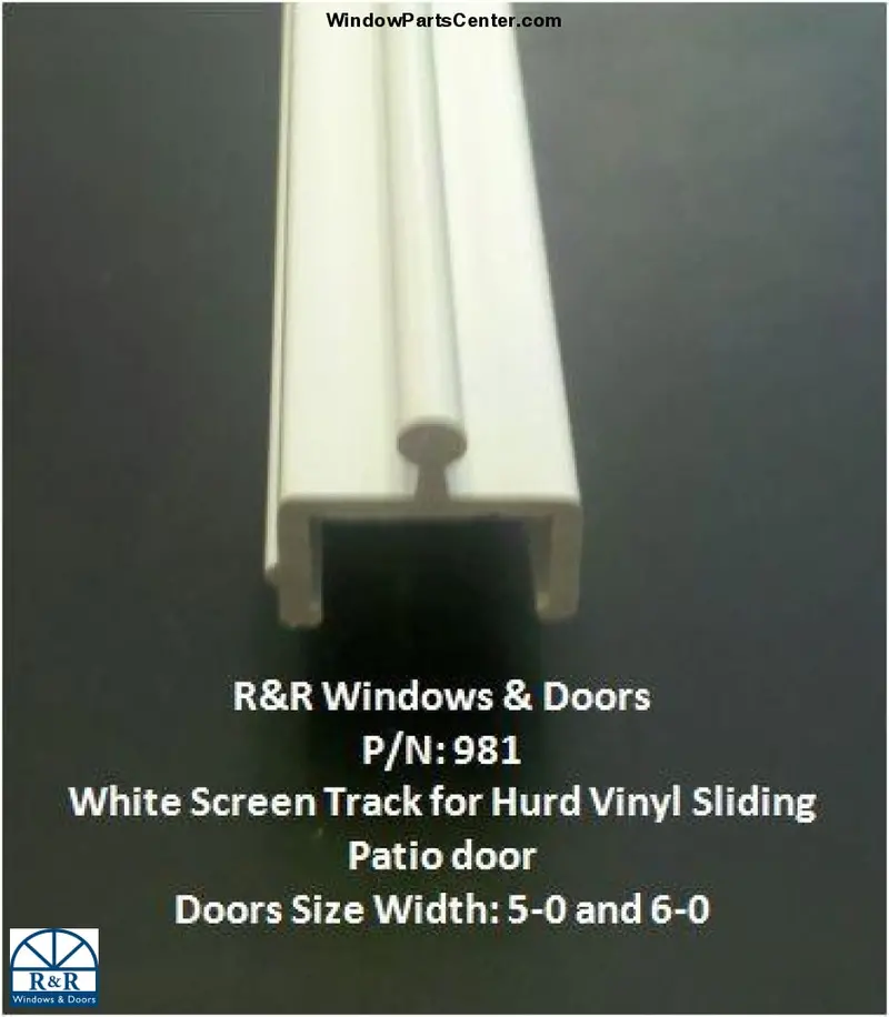 Vinyl Sliding Patio Door Screen Track – Durable Extruded Profile (Model 981) 1