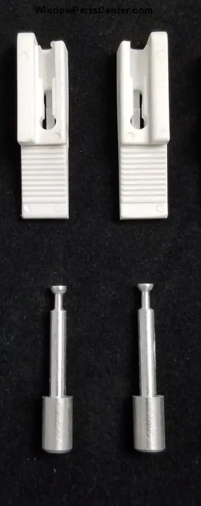 Vinyl Window Screen Pin Kit – Cap, Spring & Flip-Type Plunger (7/32", White, Model 705) 1