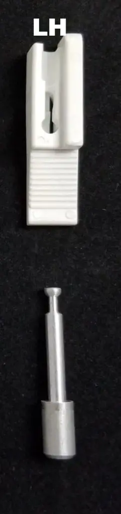 Vinyl Window Screen Pin Kit – Cap, Spring & Flip-Type Plunger (7/32", White, Model 705) 1