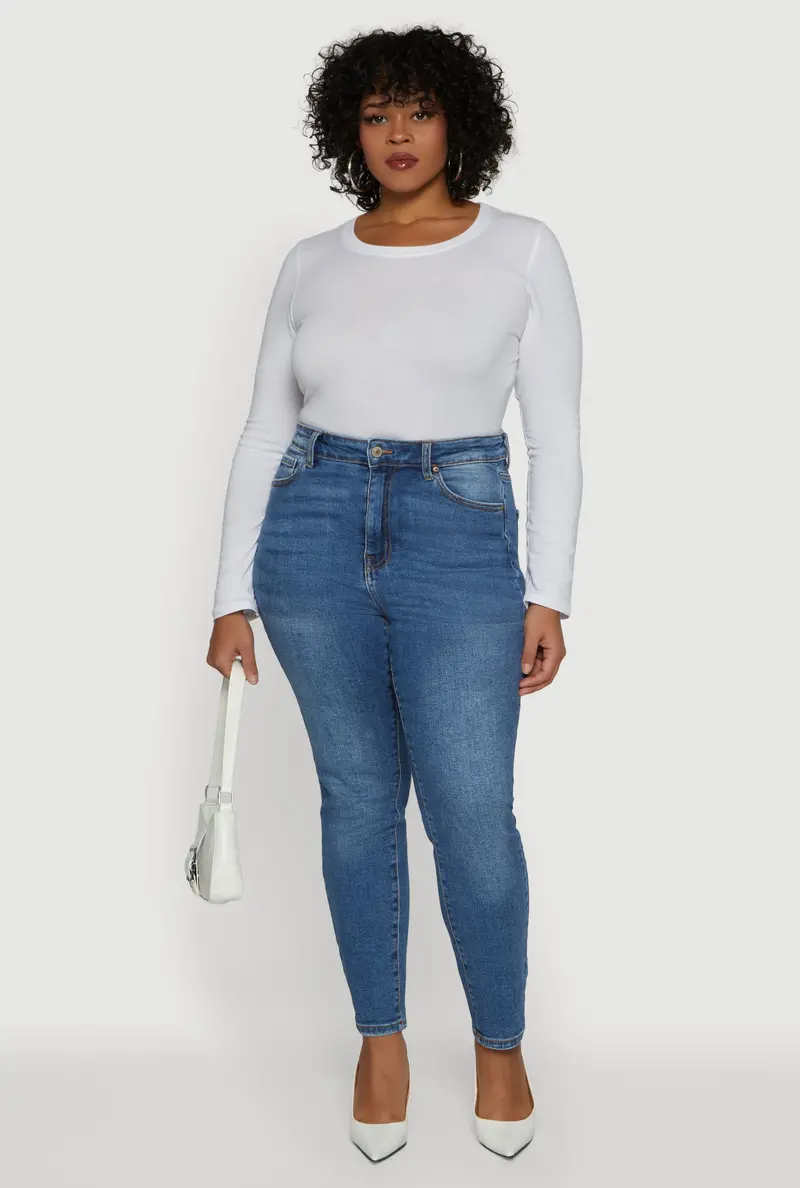 Wax Plus Size Slim-Fit Skinny Jeans 1