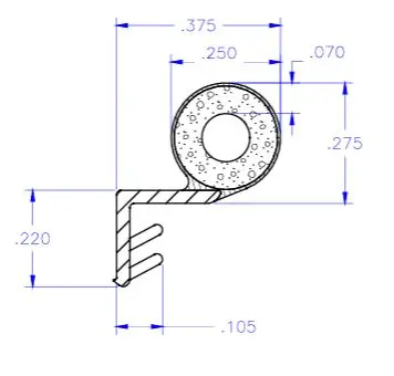 Wg102 Offset Kerf Weather Strip – Precision Door Sealing For Garages & Sheds 1