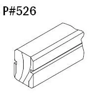 Wood Head Parting Stop – Top-Mounted Divider For Sliding Doors (Model 526) 1