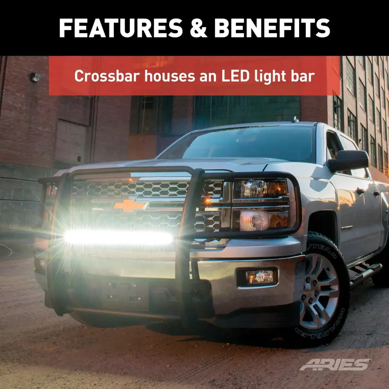 Aries P1050 Pro Series Steel Grille Guard – Black Finish, Designed For Jeep Wrangler Jk Models 1