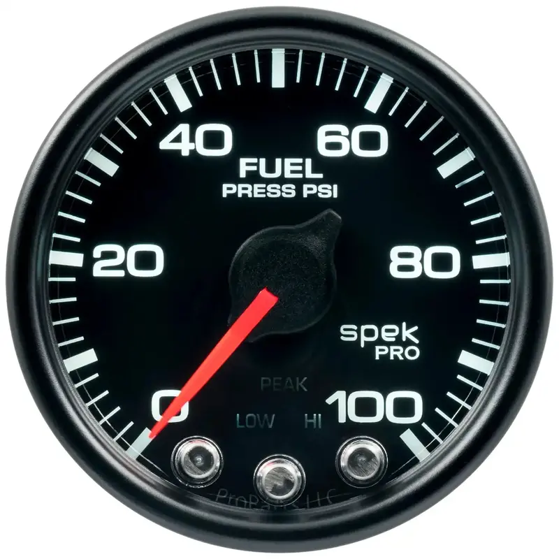 Autometer P51432 2-1/16" Fuel Pressure Gauge – 0–100 Psi, Black Chrome Bezel 1