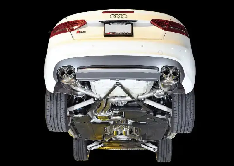 Awe Tuning Touring Edition Exhaust System – Resonated, Diamond Black Tips, For Audi B8/B8.5 S5 Cabrio 1