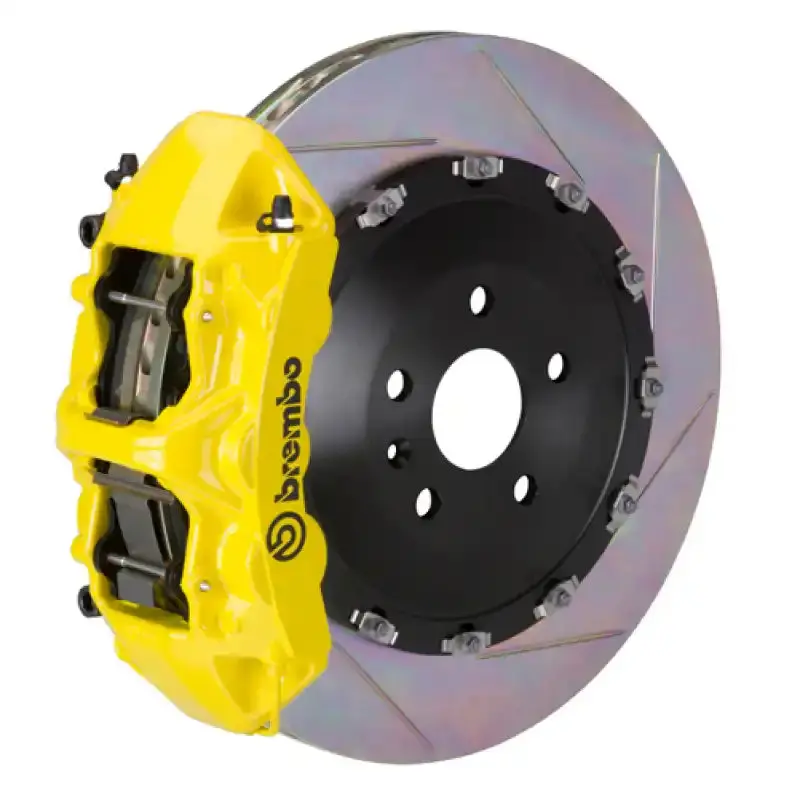 Brembo Front Gt Brake Kit For 2006–2011 Mercedes-Benz Ml63 (W164) – 6-Piston Calipers, 405X34Mm Two-Piece Slotted Rotors, Yellow Finish 1
