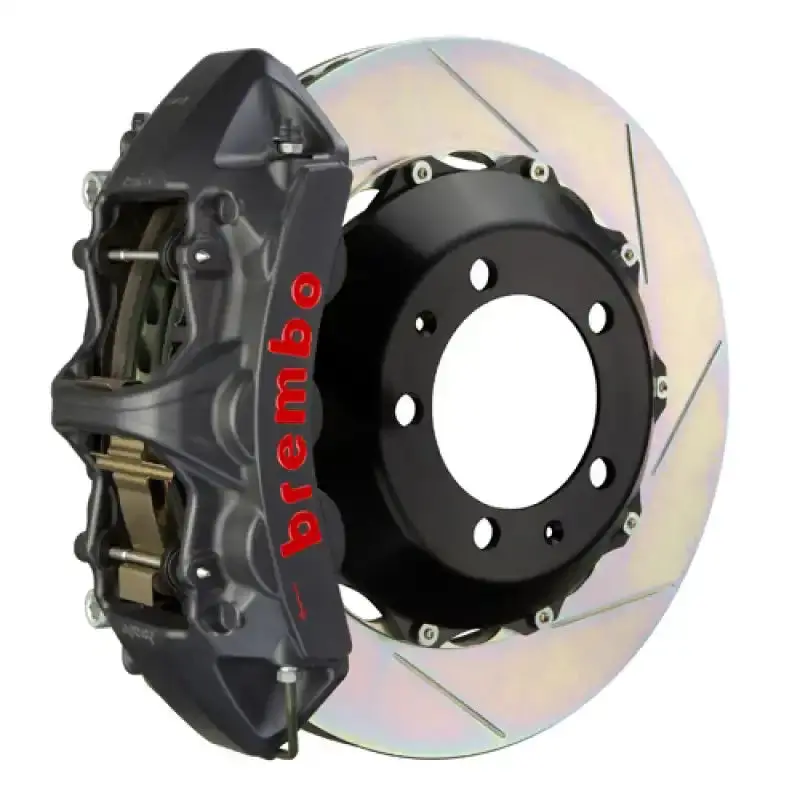 Brembo Front Gts Brake Kit For 1995–1998 Porsche 993 C2/C4/C4S/Turbo – 6-Piston Calipers With 355X32Mm Two-Piece Slotted Rotors (Type-1, Black Ha Finish) 1