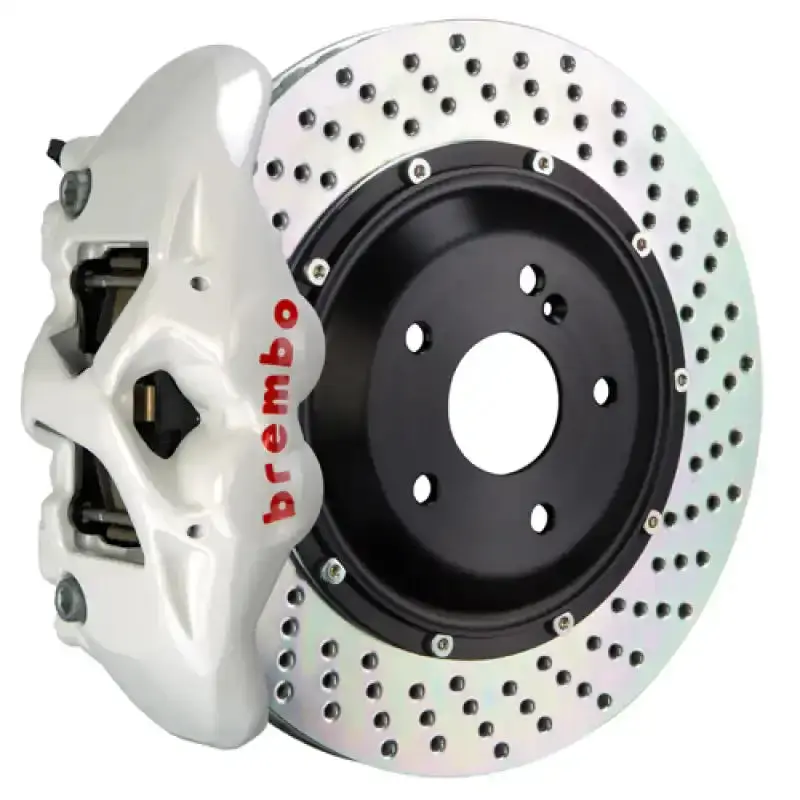 Brembo Gt Big Brake Kit – Rear Setup For 2015–2018 Bmw M3 (Non-Xdrive/Non-M5); 380X28Mm Drilled Two-Piece Rotors, White Finish 1