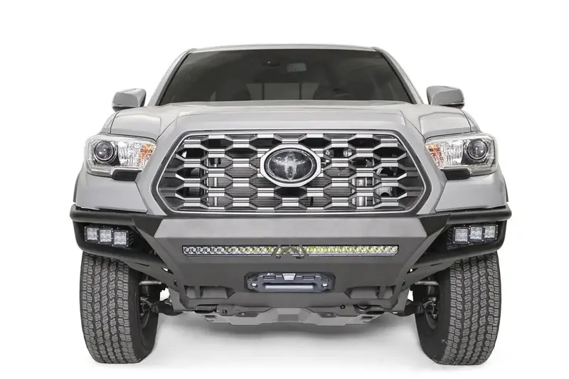 Fab Fours Winch-Ready Front Bumper – Two-Stage Matte Black Powder Coat, No Guard Version (Tb16-01-1) 1