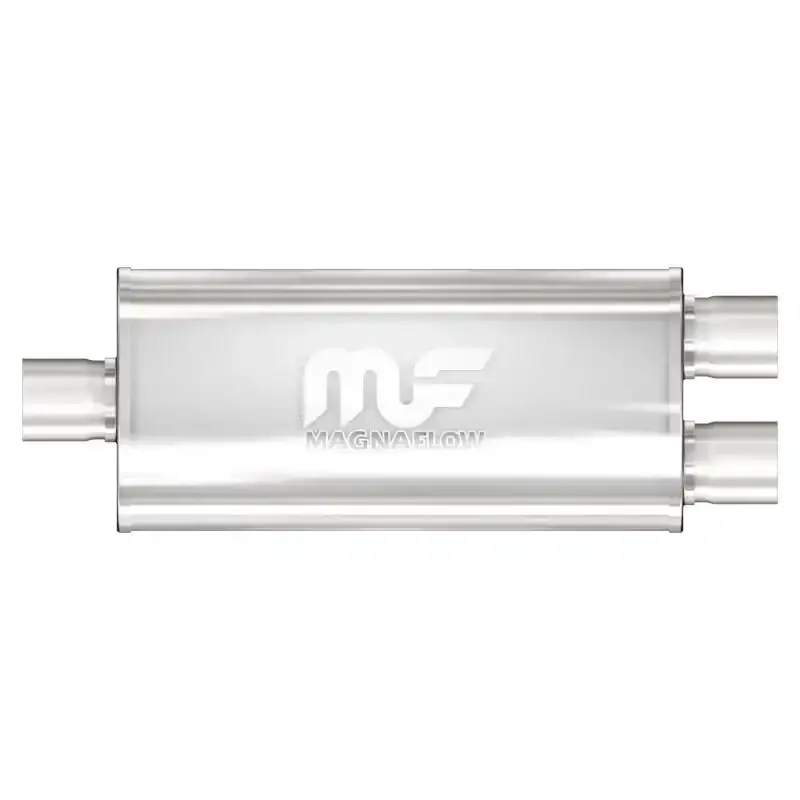 Magnaflow Stainless Steel Muffler – 18" X 5" X 8", Dual 2.5" Inlet/Outlet (Model M18X5X8) 1