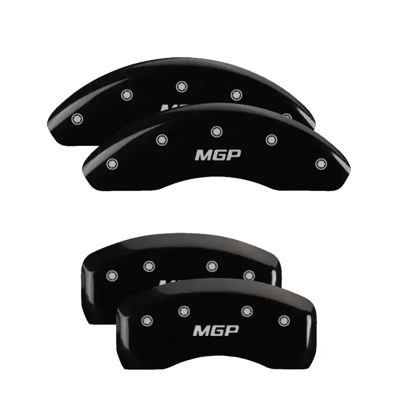 Mgp Engraved Brake Caliper Covers – Front & Rear, Black Finish With Silver Accent 1