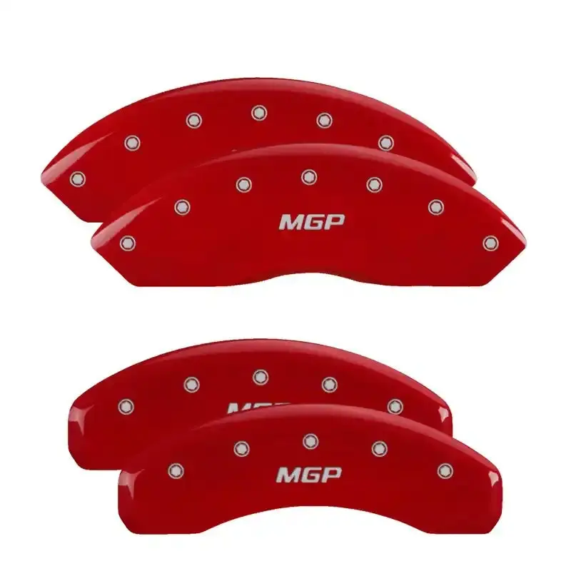 Mgp Red-Anodized 4-Piston Caliper Covers – Engraved Front & Rear Set 1