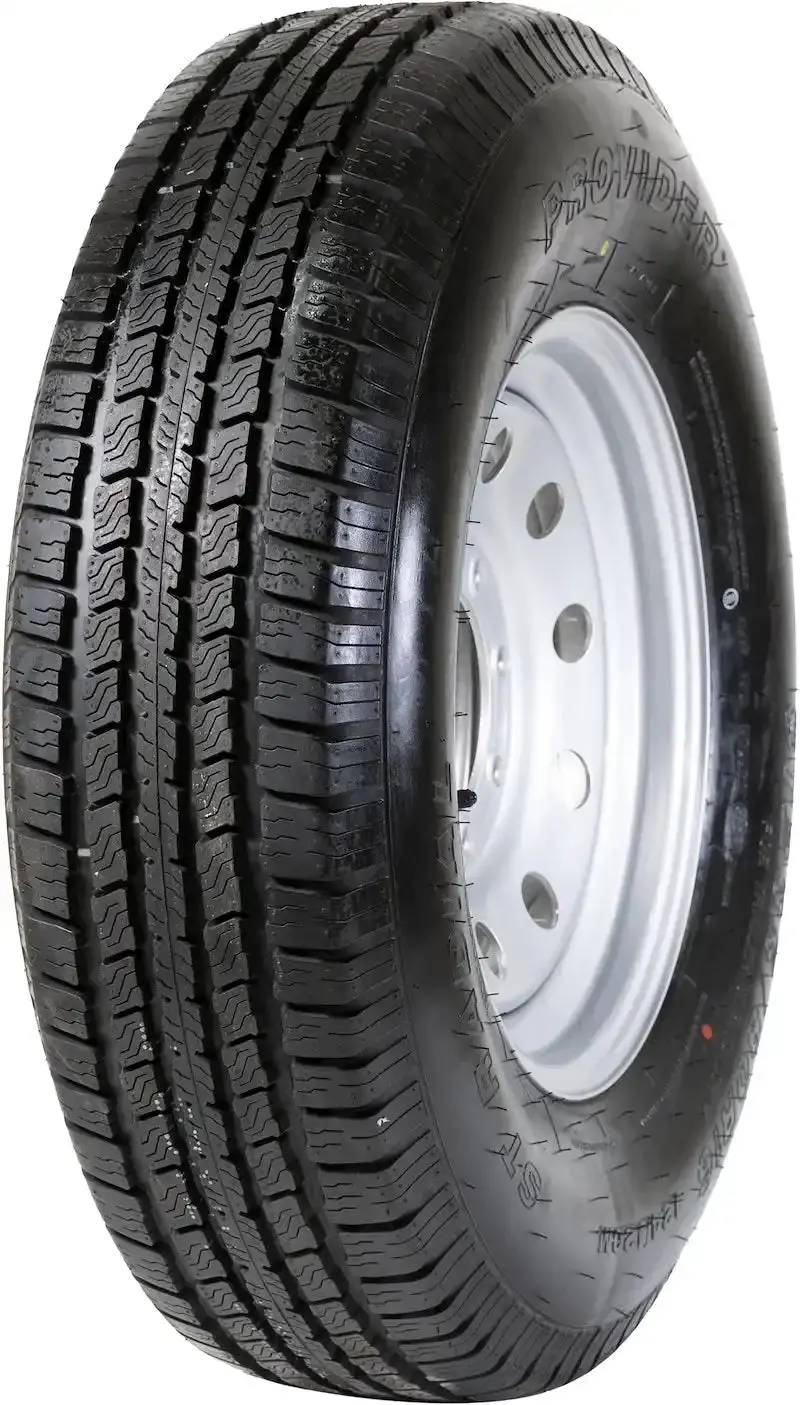Provider St235/80R16 Radial Trailer Tire – 10-Ply Load Range E On 16X6 Inch Wheel Assembly 1