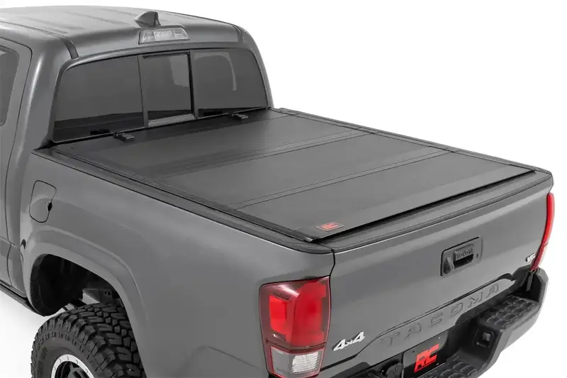 Rough Country Hard Tri-Fold Tonneau Cover – Flip-Up Design, 6-Foot Bed Length (Model 49420600) 1